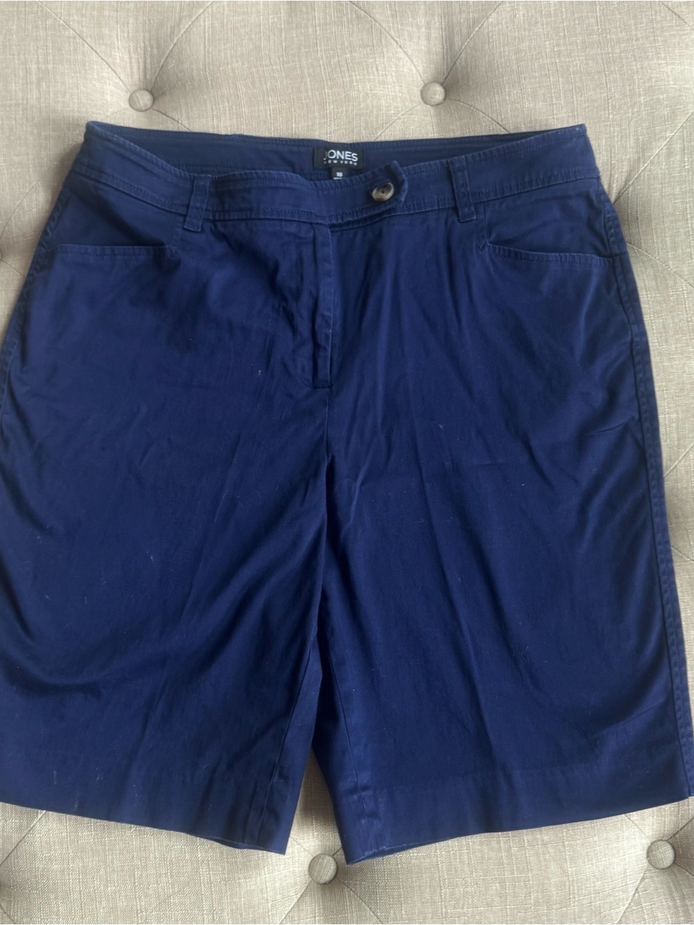 Jones New York Women's Dark Navy Tailored Bermuda Shorts